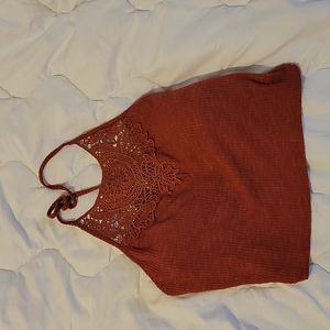 Mudd crochet high neck tank top size medium.
